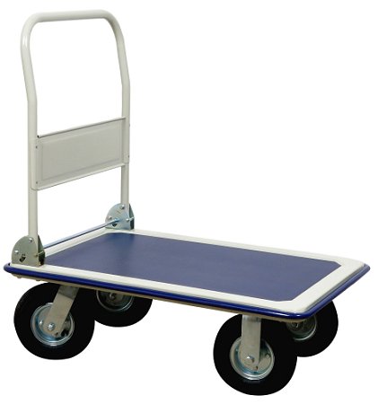 Wesco Folding Platform Cart with 8 Inch Pneumatic Wheels